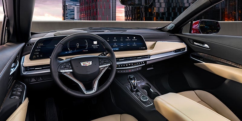 inside the cabin of a cadillac 
