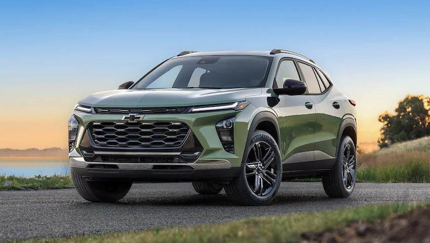 A green 2024 Chevrolet Trax