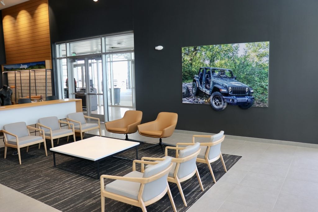 Pegasus CDJR's comfortable waiting area