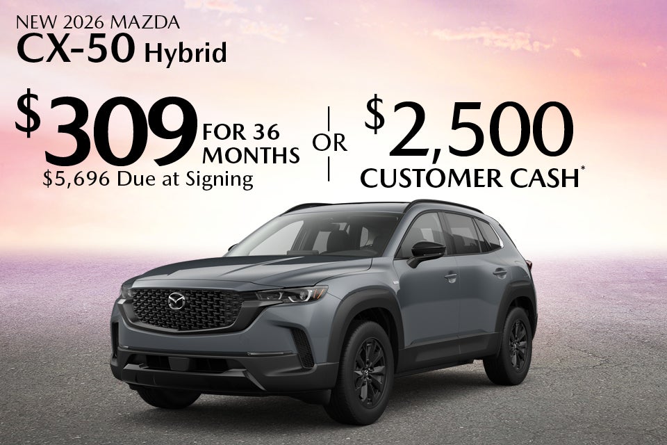 new 2026 mazda cx-90 phev $329 for 36 months $6,329 due at signing or $5,000 customer cash*