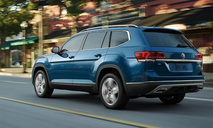 2019 Volkswagen Atlas Driving Through a Town