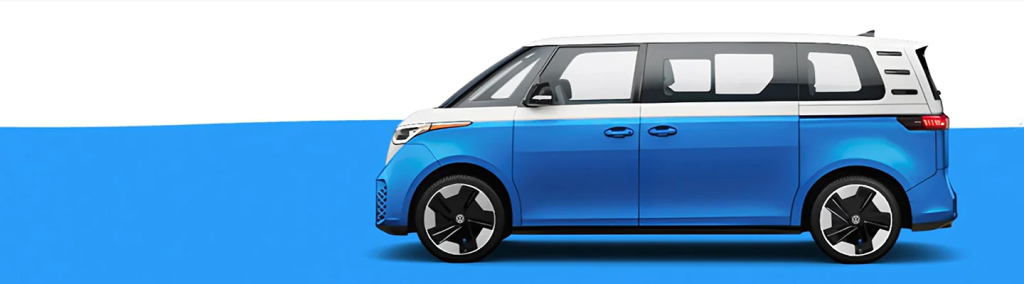 a blue 2024 Volkswagen ID buzz 