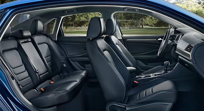 interior of a blue volkswagen jetta