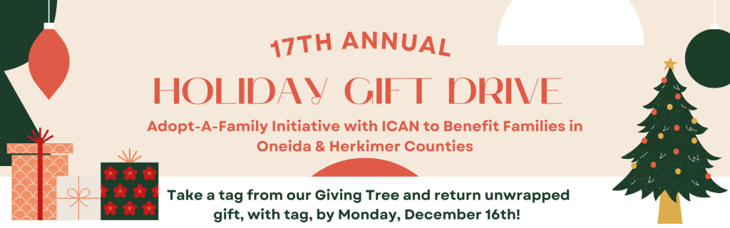 Holiday Gift Drive announcement for United Auto Sales of Utica 