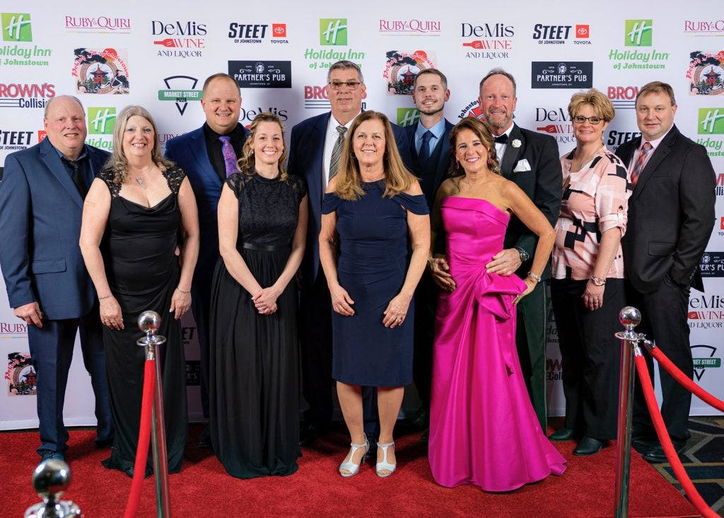 Employees and family members of Steet Toyota of Johnstown at the 8th Annual Johnstown Fire Department Charity Ball