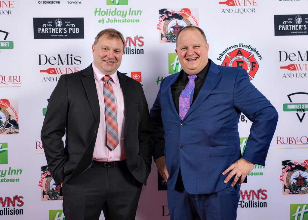 Mike Ward, Service Manager at Steet Toyota of Johnstown, left, and Steve Herr, Sales Manager at Steet Toyota of Johnstown, right