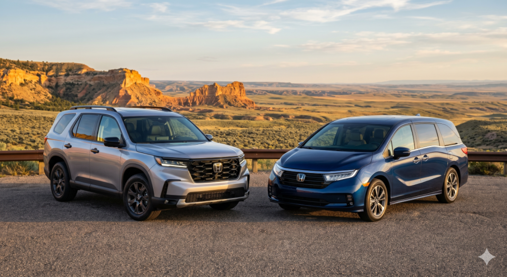 2026 Honda Pilot and Odyssey side by side