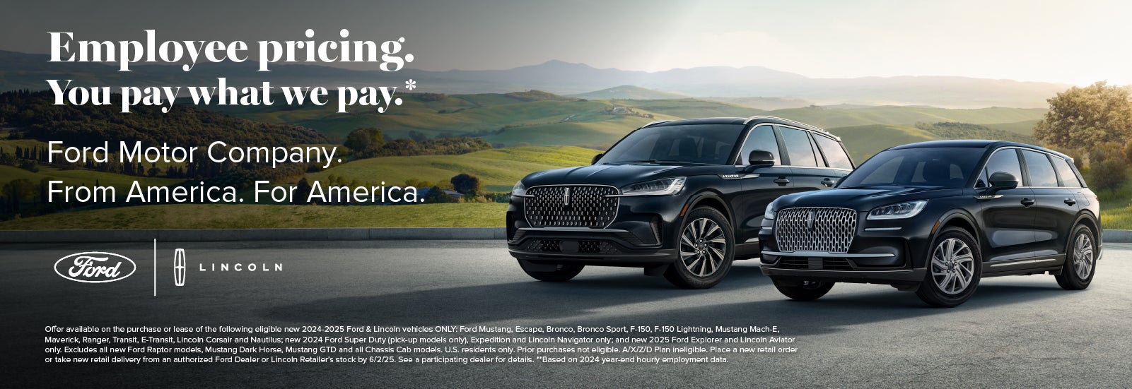 2025 Employee Pricing Promotion