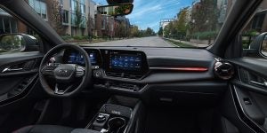 The interior view of a 2025 Chevy Equinox. 