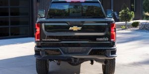 Rear view of 2025 Chevy Silverado 2500 HD.