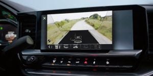 Infotainment system of a 2024 Chevy Silverado 3500 HD.