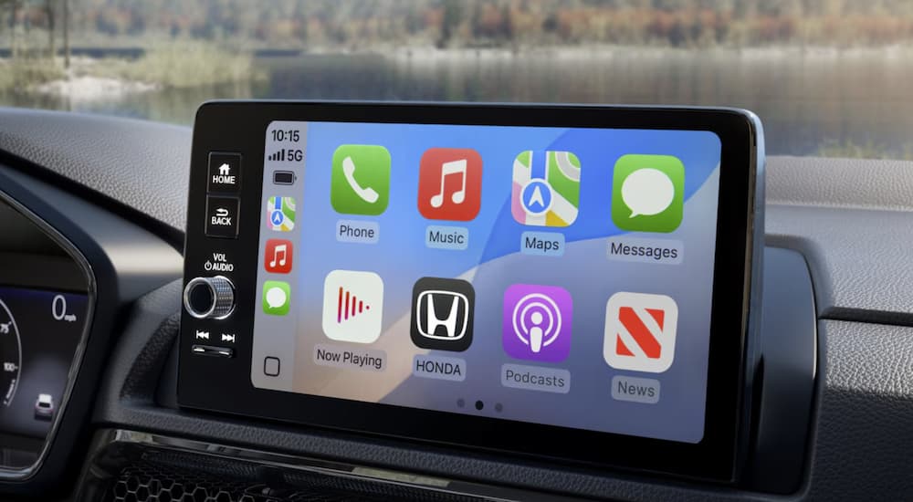 Infotainment display on a 2026 Honda CR-V Hybrid for sale in Schaumburg