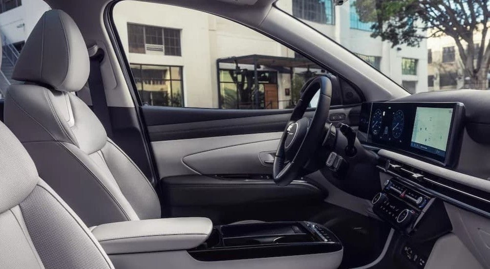 Multi-colored interior and dash in a 2026 Hyundai Tucson.