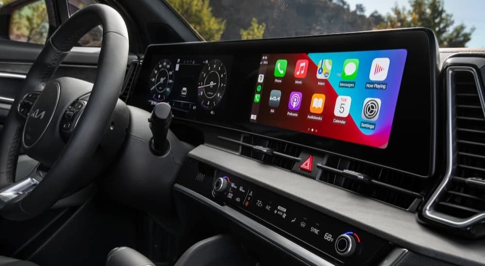 Infotainment display and digital gauge cluster in a 2026 Kia Sportage