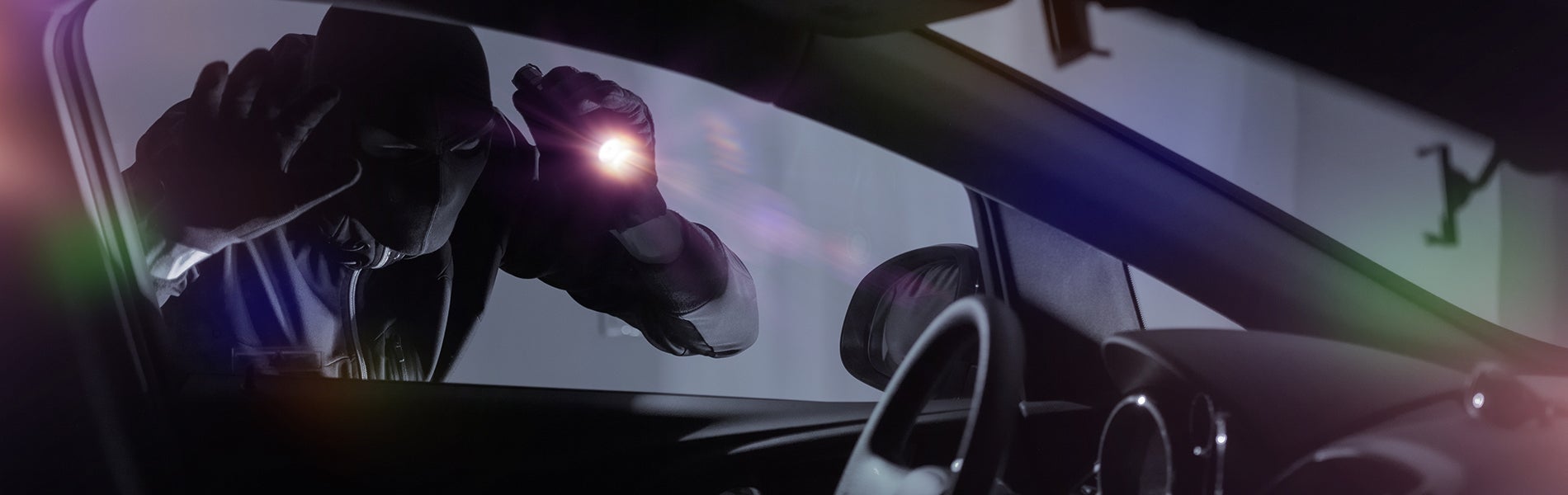 Theft crime in a car