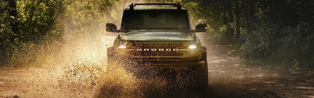 a 2025 Ford Bronco in the dirt