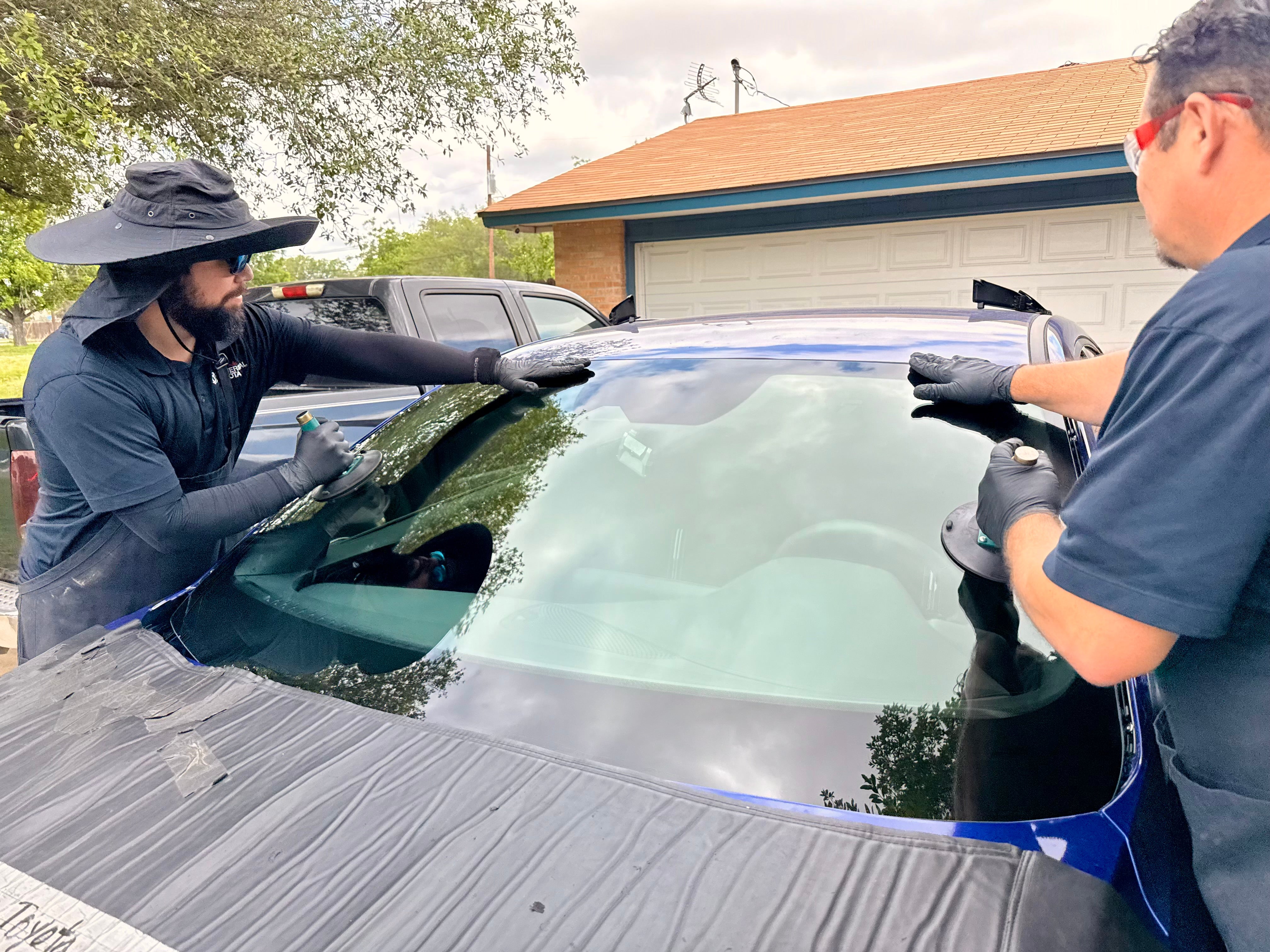 repairing windshield