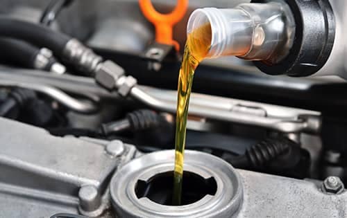 Oil being changed