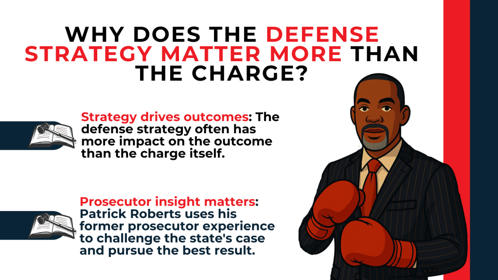 Attorney with boxing gloves explains how defense strategy and prosecutor insight influence case outcomes.