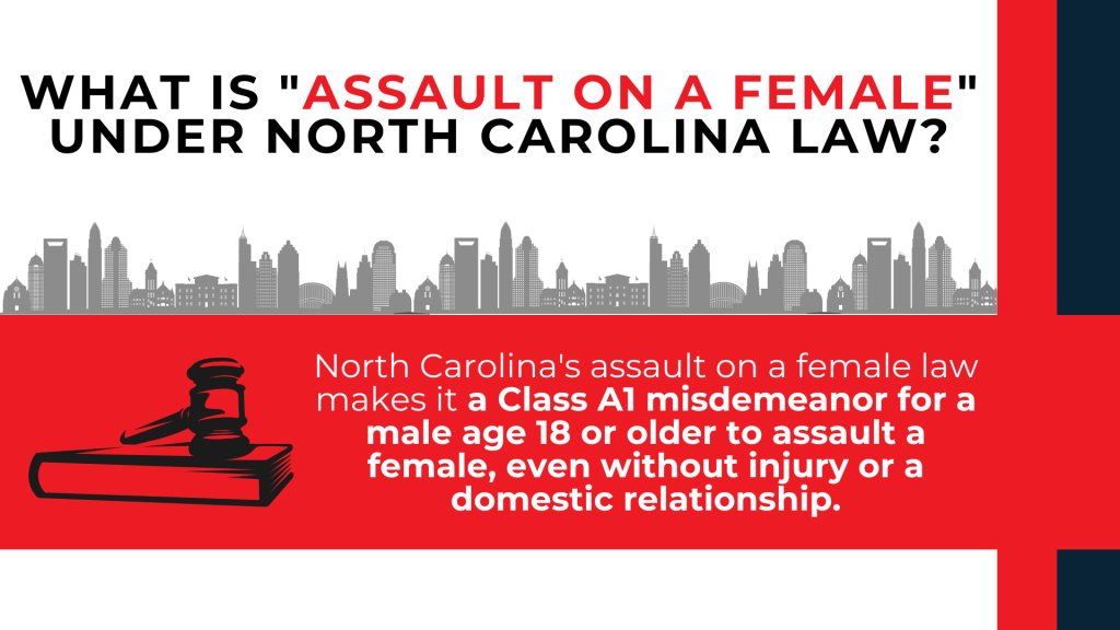 Gavel explains North Carolina's assault on a female law and Class A1 misdemeanor requirements.