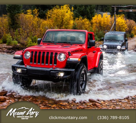 Mount Airy Jeep Rubicon Red