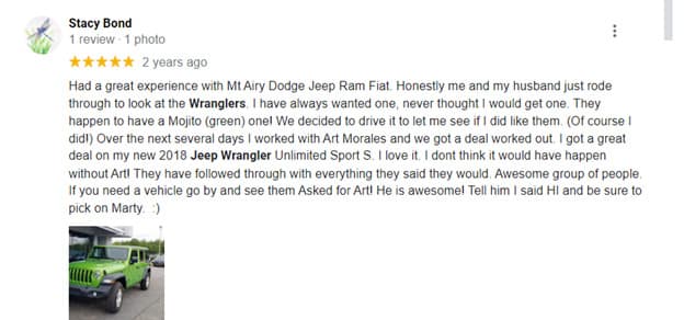 Stacy Bond Review CDJRF - Jeep