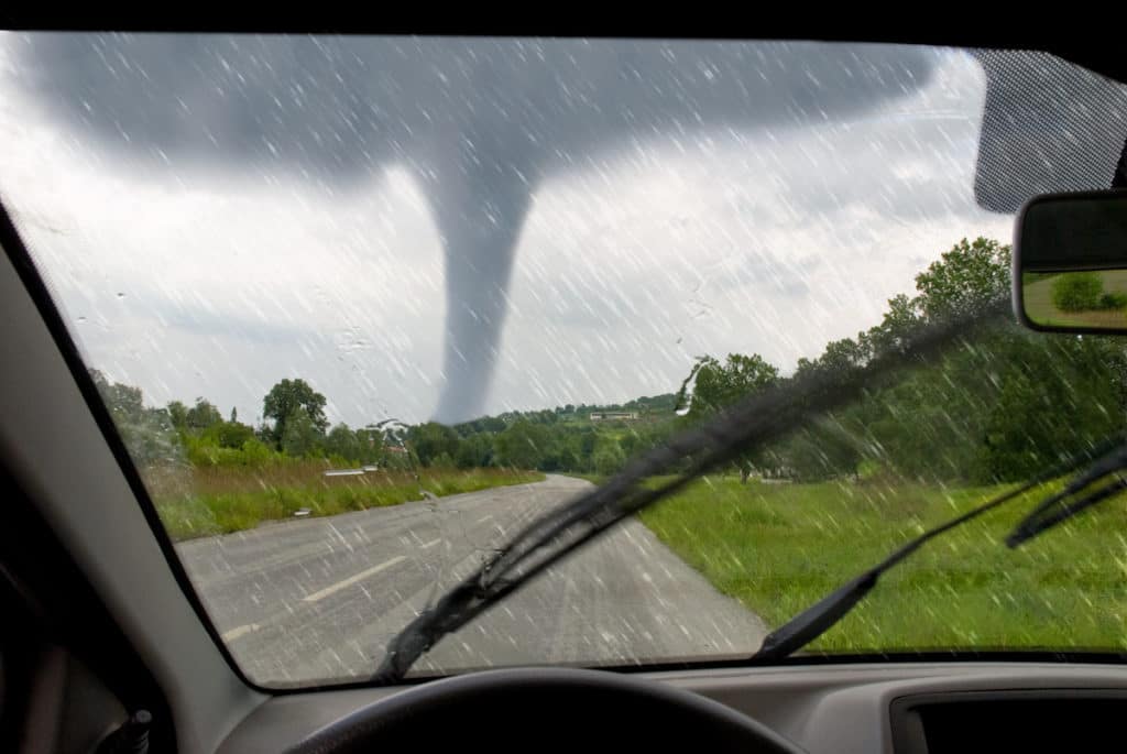 Driving in a tornado