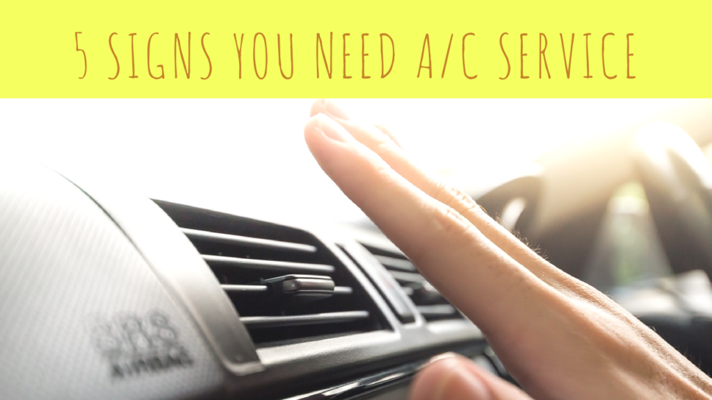 5 Signs you need A/C service