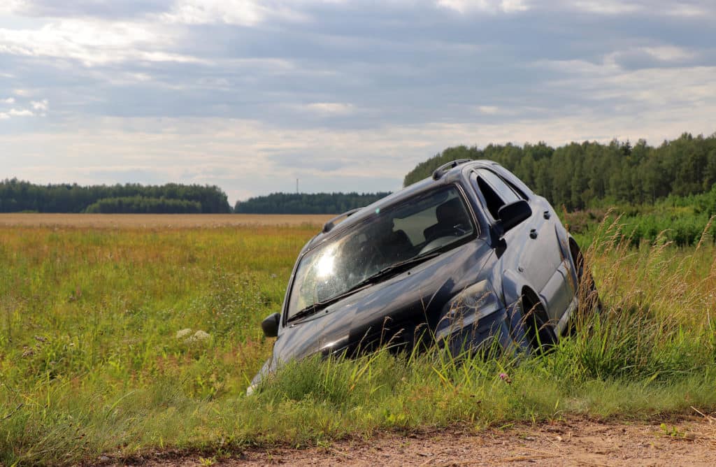 stuck in a ditch