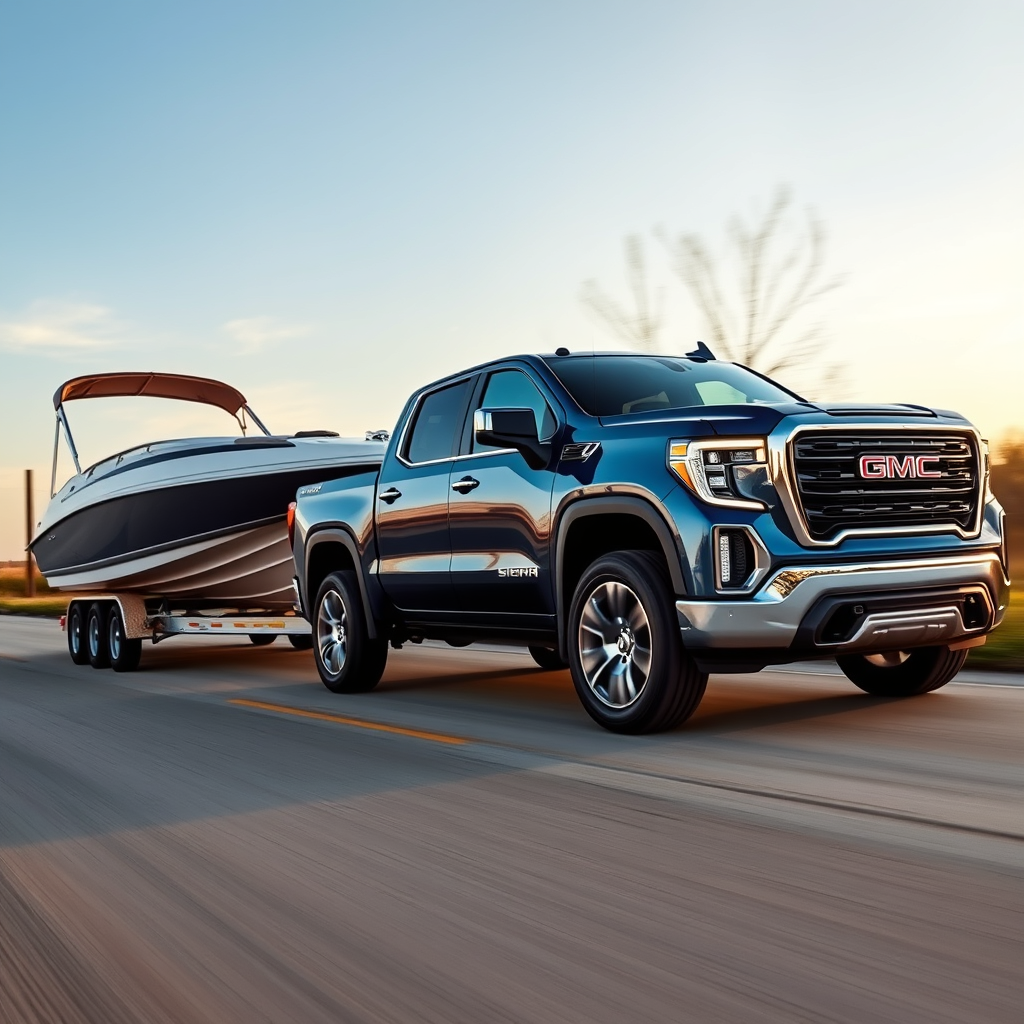 2025 GMC Sierra 1500 towing boat