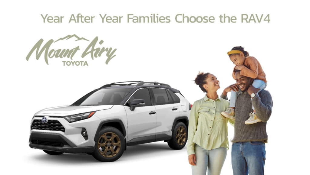 The Toyota RAV4 is the best-selling SUV in America, and it’s the fourth best-selling vehicle overall. Get the new 2024 RAV4 at Mount Airy Toyota in NC.