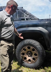 Tacoma 18-inch wheels with Goodyear Wrangler Territory tires (265/70R18)