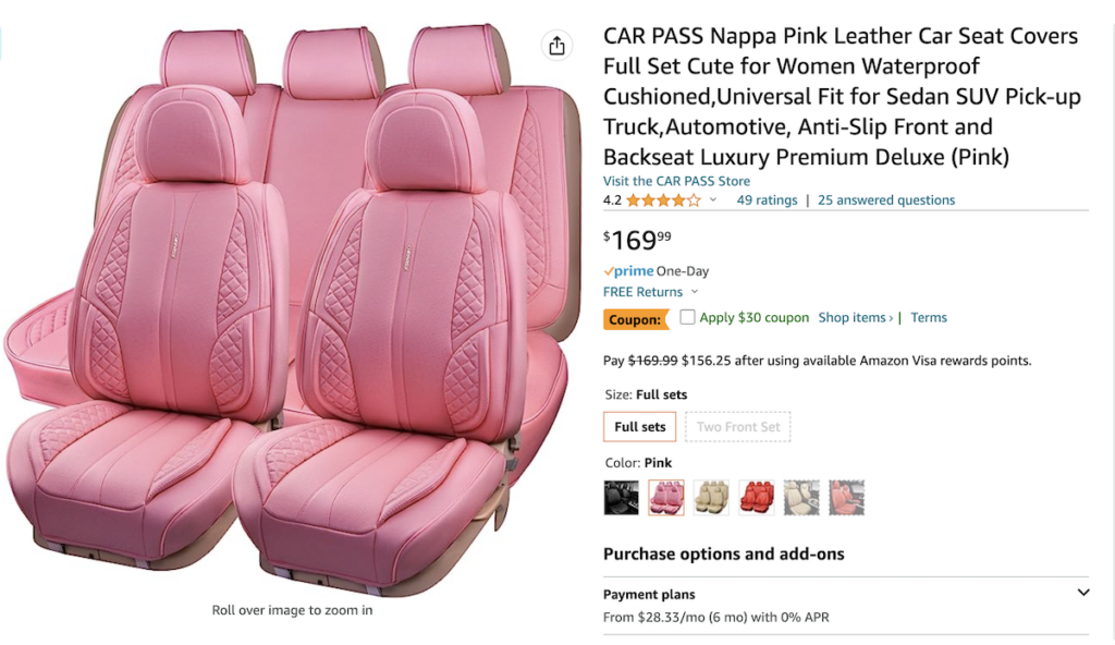 affordable seat covers