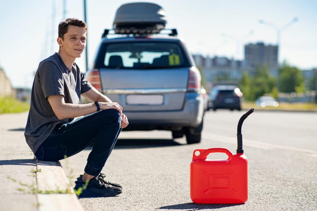 car running out of gas