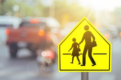 Pedestrian crossing sign 