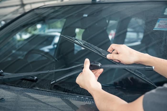 Windshield wiper maintenance.