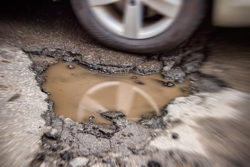 Toyota of Clermont pothole damage repair. 