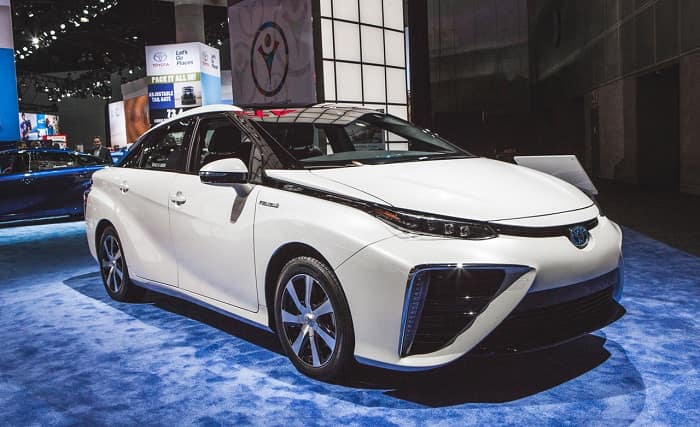 Hydrogen fuel cell technology available in the Toyota Mirai.