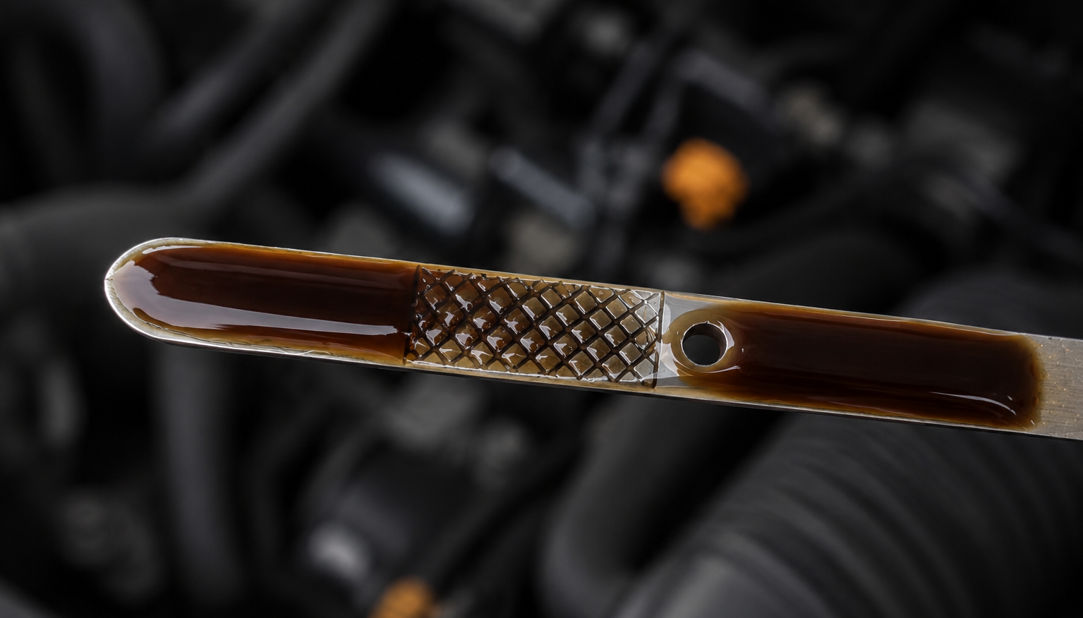 Dark Brown engine oil