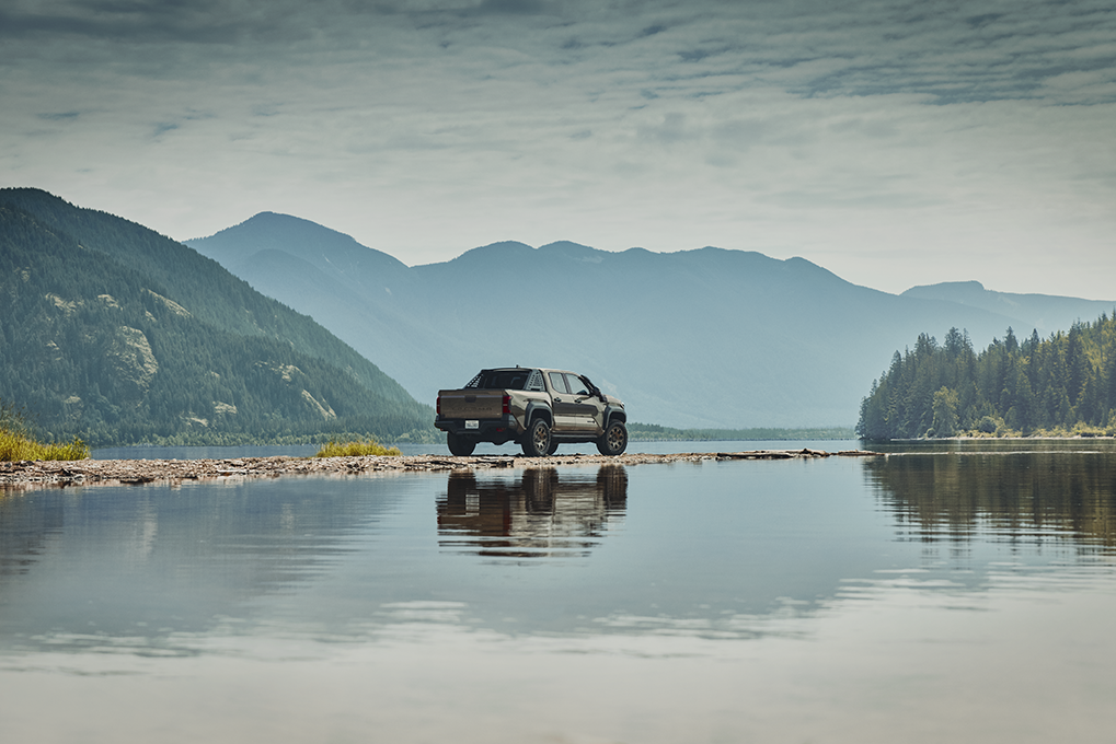2026 Toyota Tacoma in front of a scenic backdrop