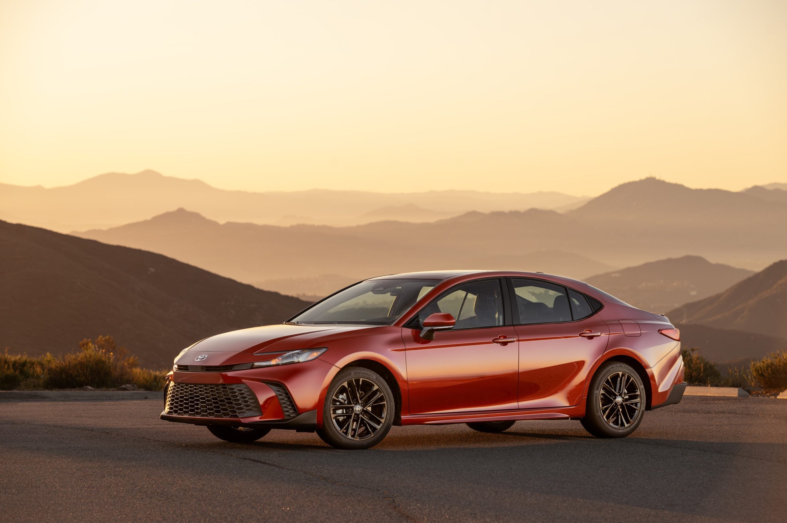 2026 Toyota Camry in front of sunset