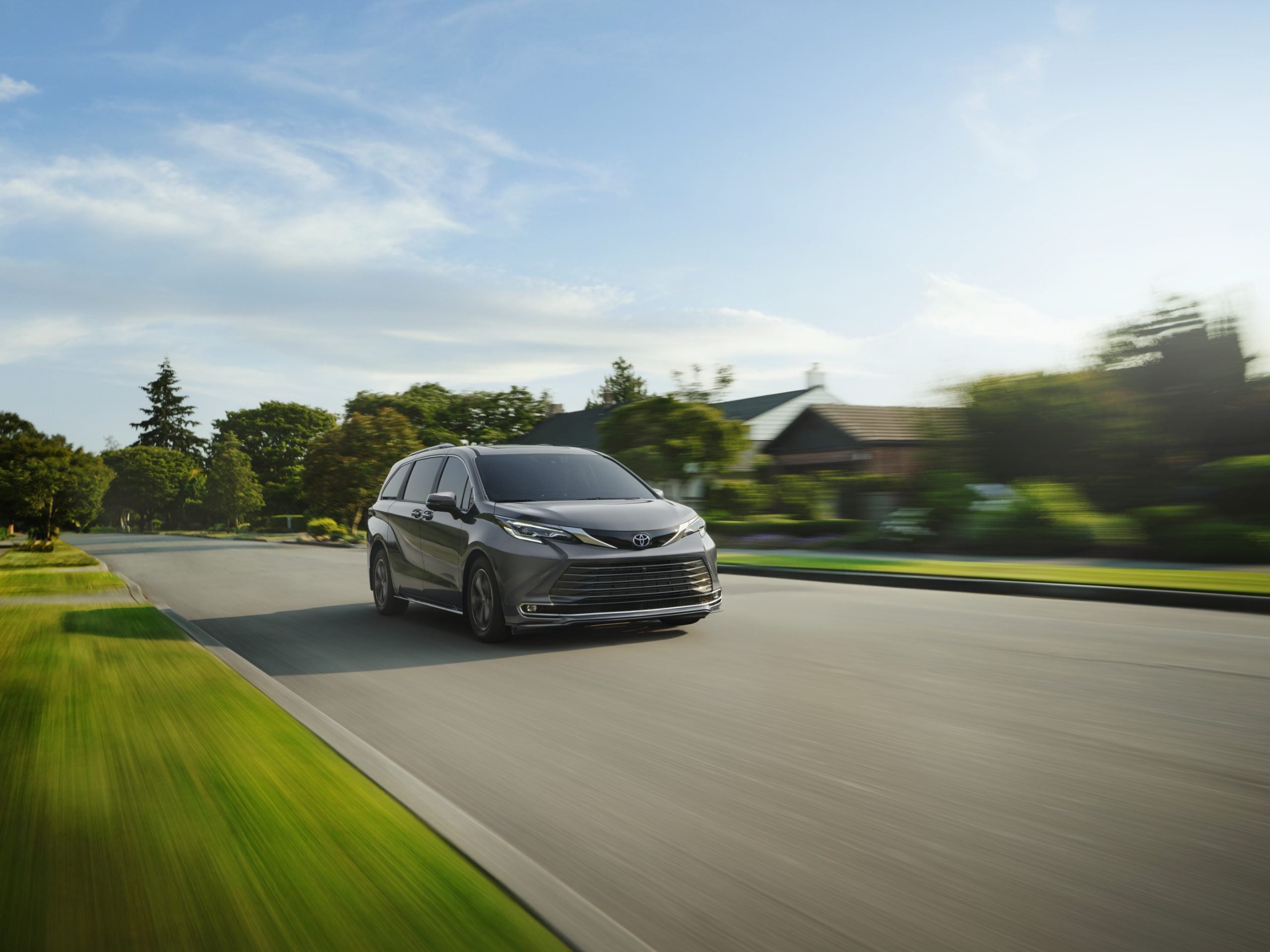 2026 Toyota Sienna driving around a rural area