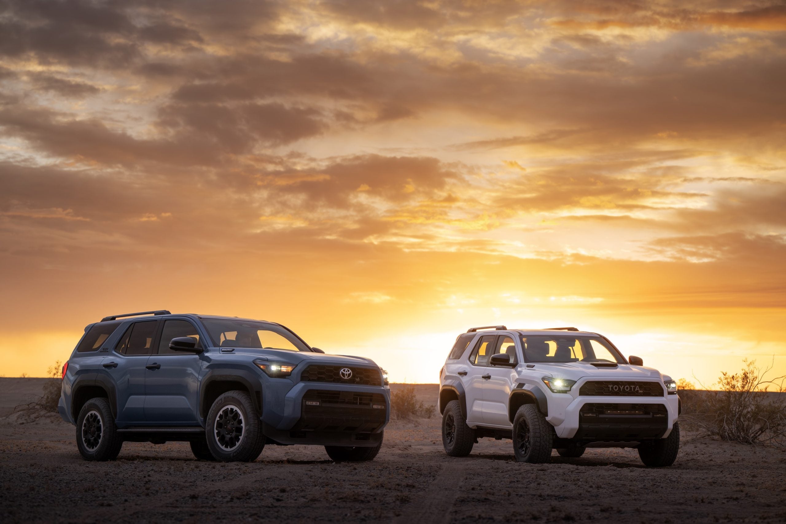 Toyota 4Runner in front of a sunset