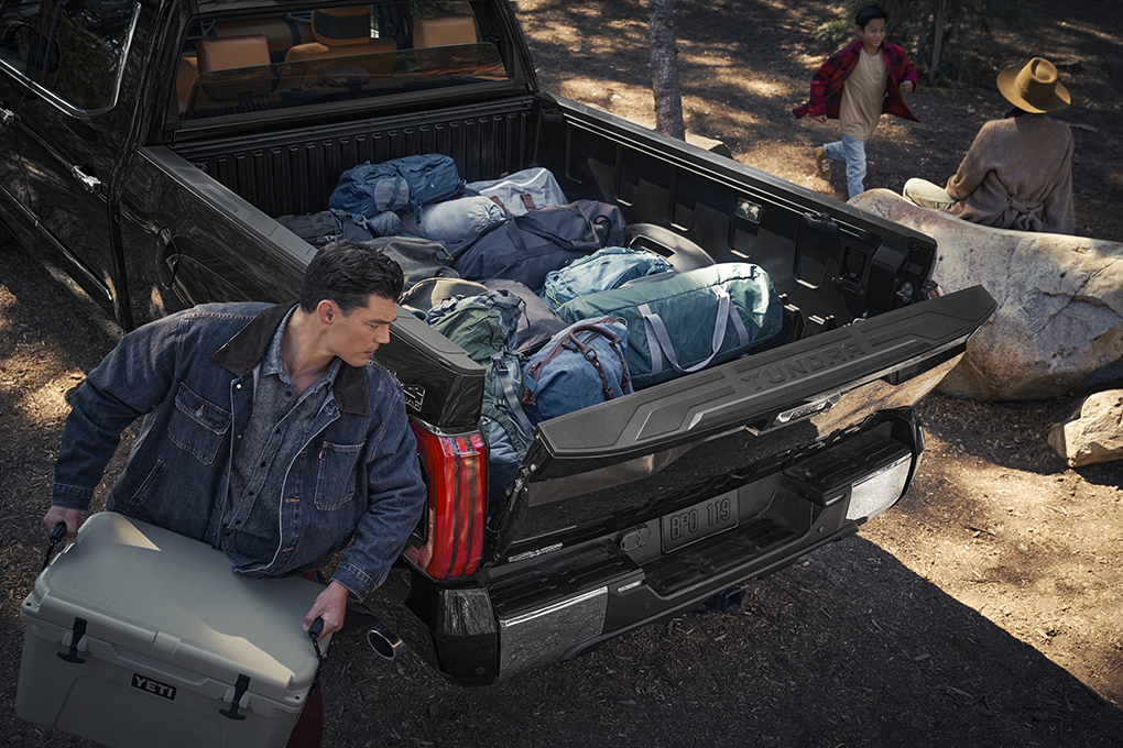 Toyota Bed stocked up with equipment