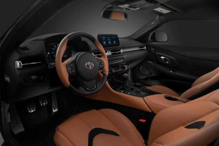 The 2023 Toyota Supra Manual Transmission interior