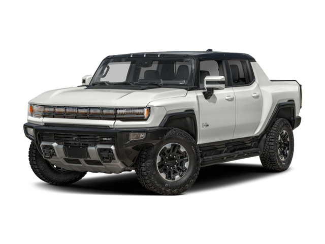A white GMC Hummer pickup
