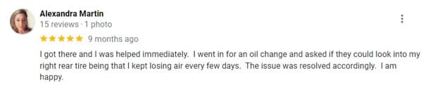 Happy Customer Review