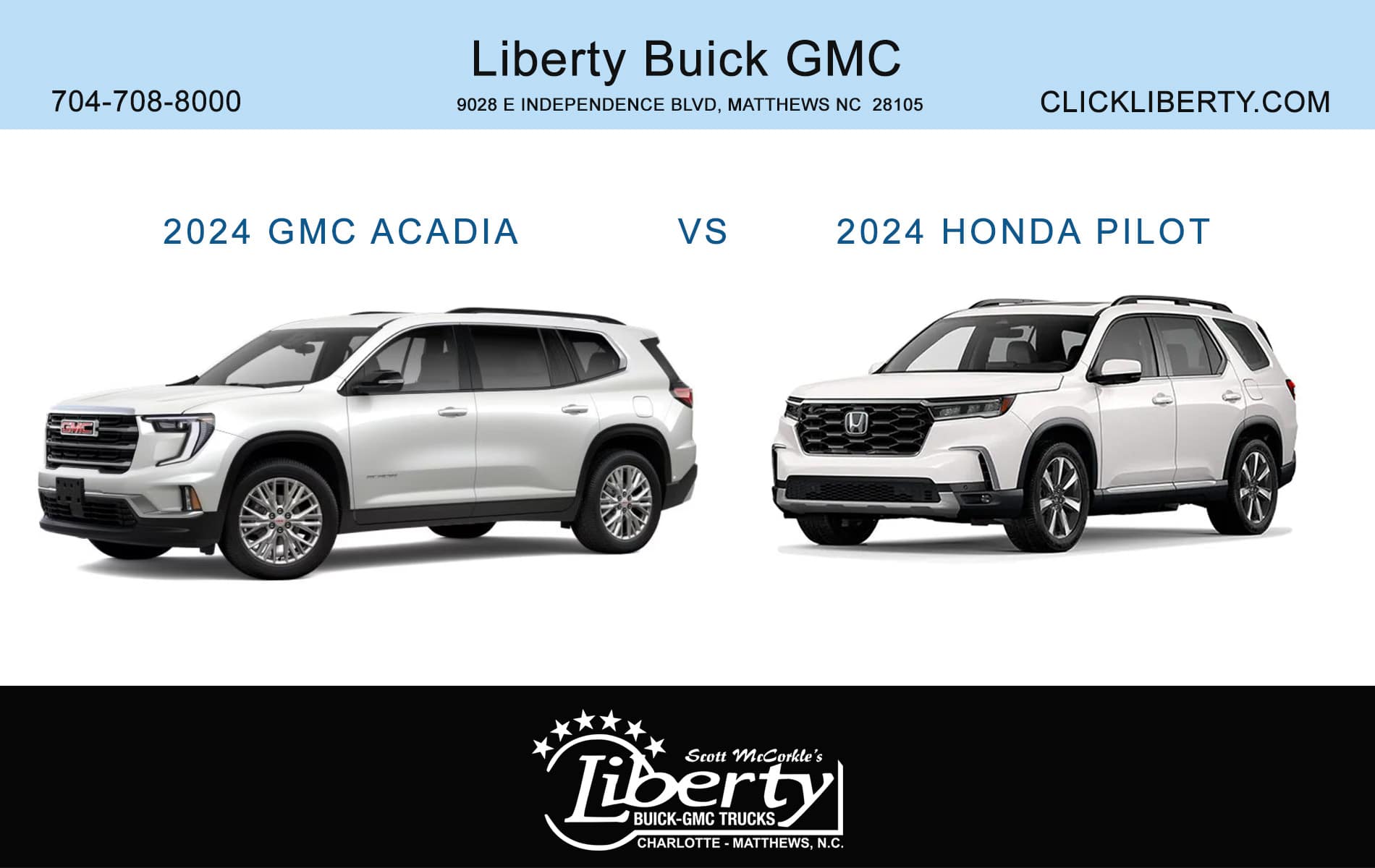 2024 GMC Acadia VS Honda Pilot
