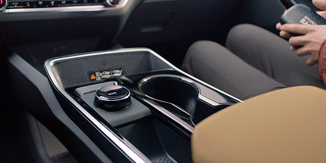 Convenient center console with pass-through