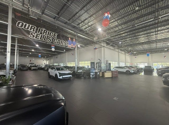 View of the largest Kia showroom in Florida